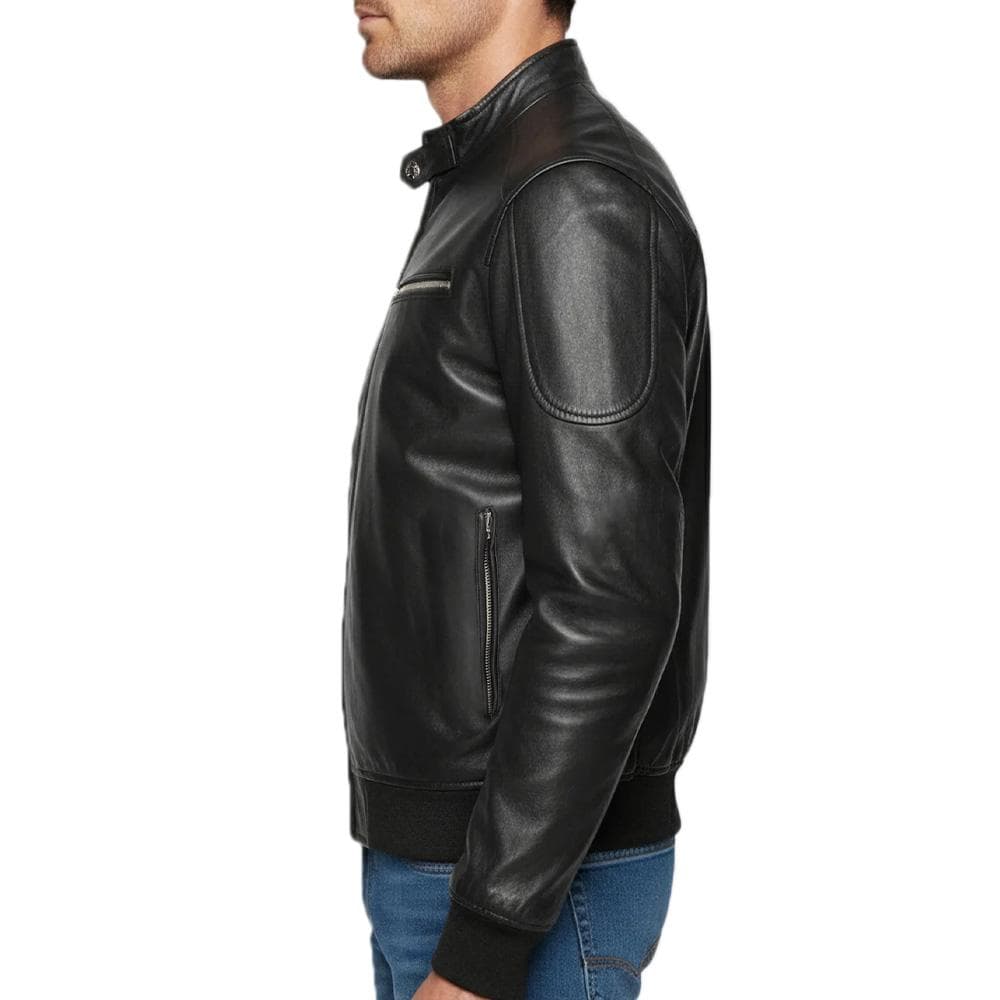 Blouson Noir Homme Schott Motard 2