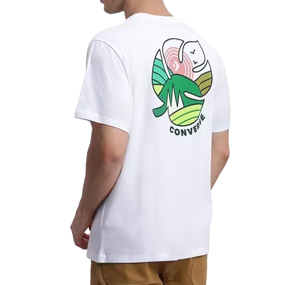 T-shirt Blanc Homme Converse Outdoor Leaf 2