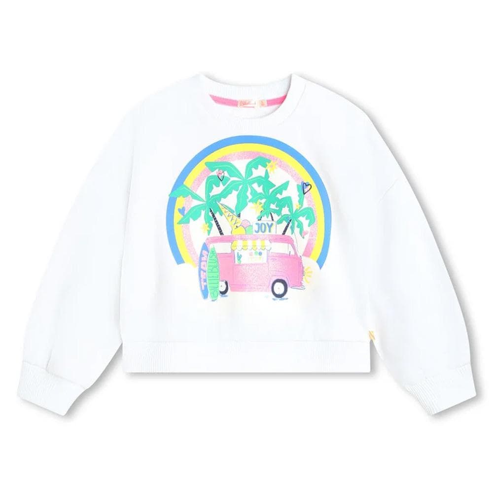 Sweat Blanc Fille Billieblush U20099 1