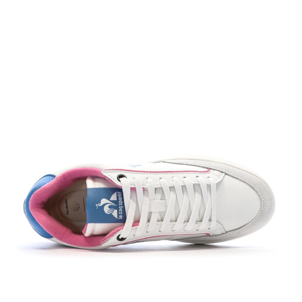 Baskets Blanches/Roses/Bleu Femme Le Coq Sportif Noah 4