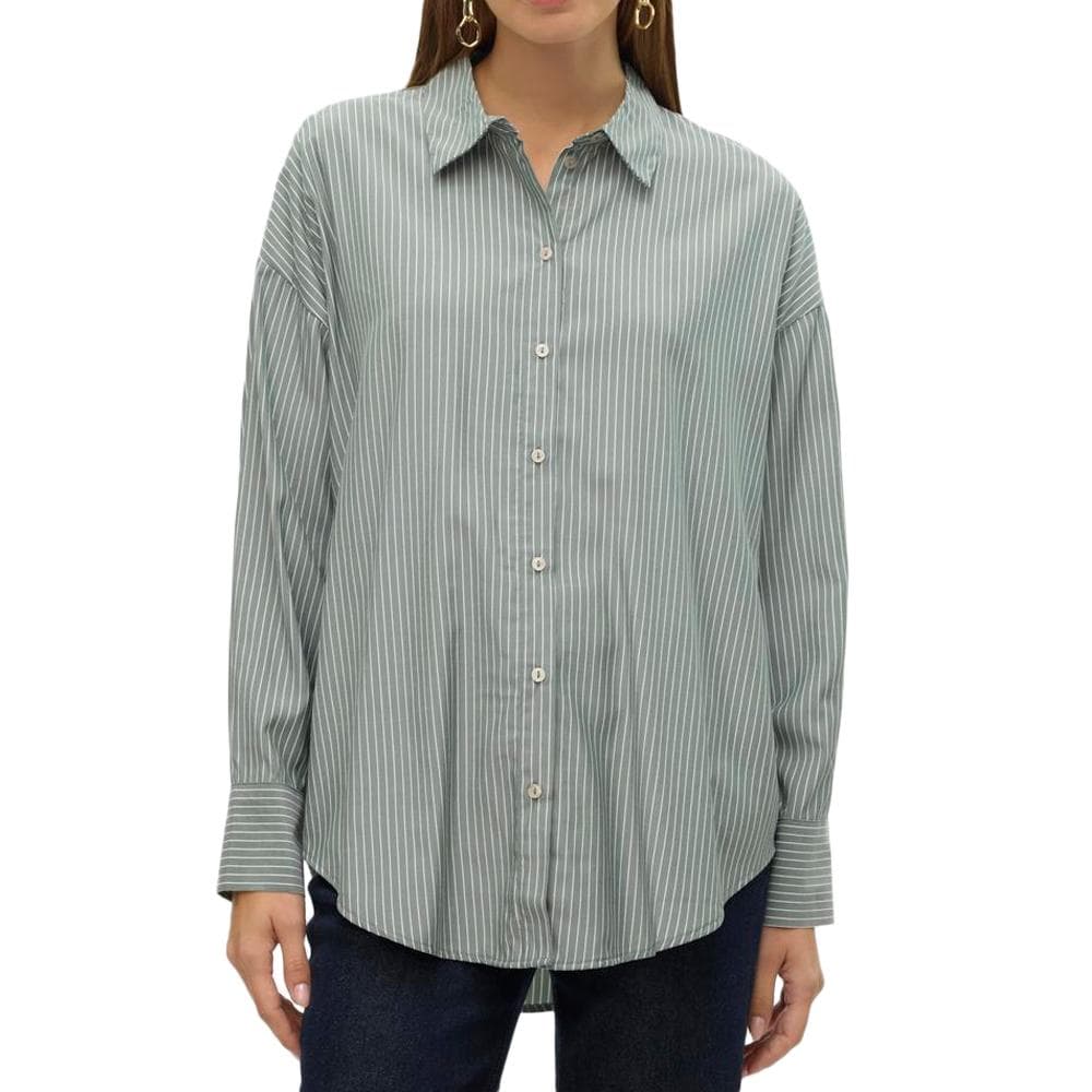 Chemise Kaki/Blanche Femme Vero Moda Nora 1