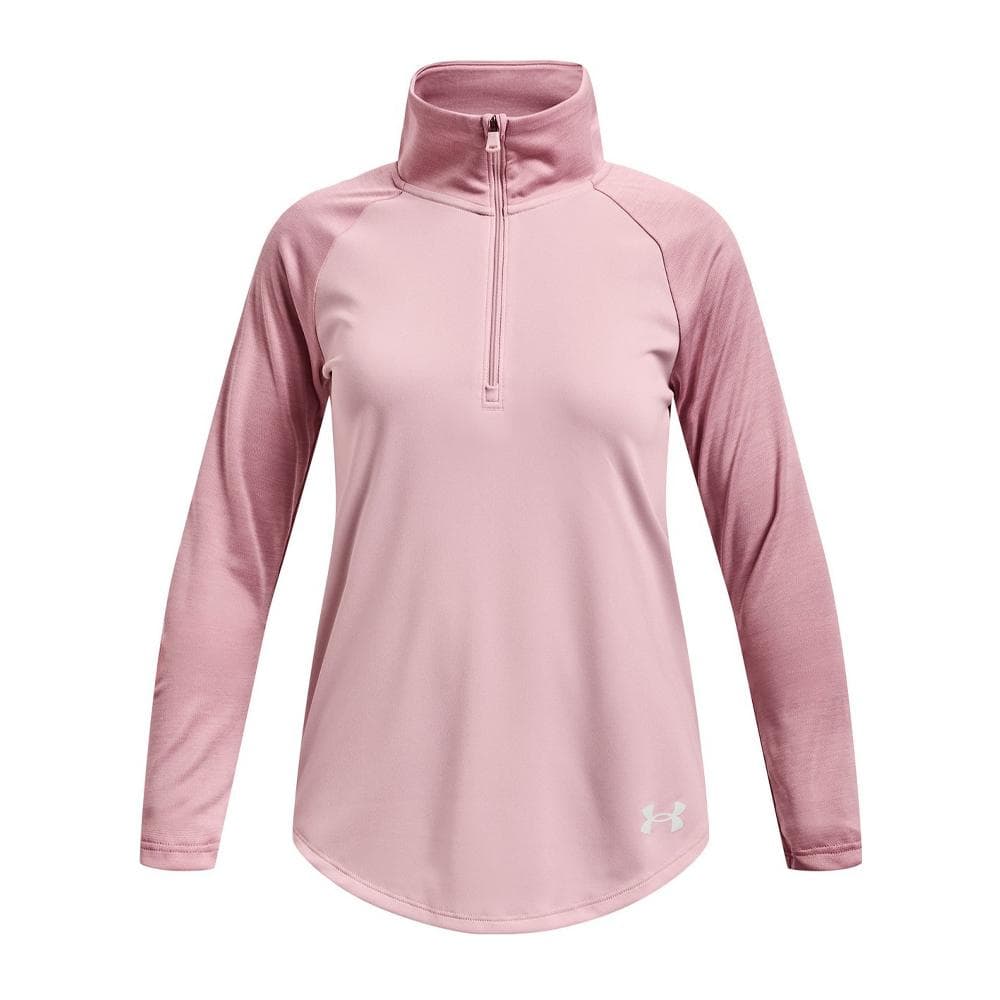 T-shirt à manches longues demi-zip Rose Fille Under Armour Tech Graphic Half 1