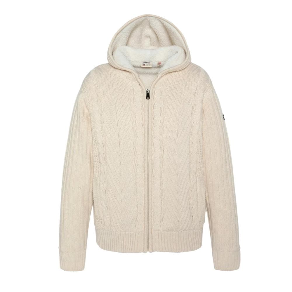 Pull Zippé Écru Homme Schott PLENZO 1