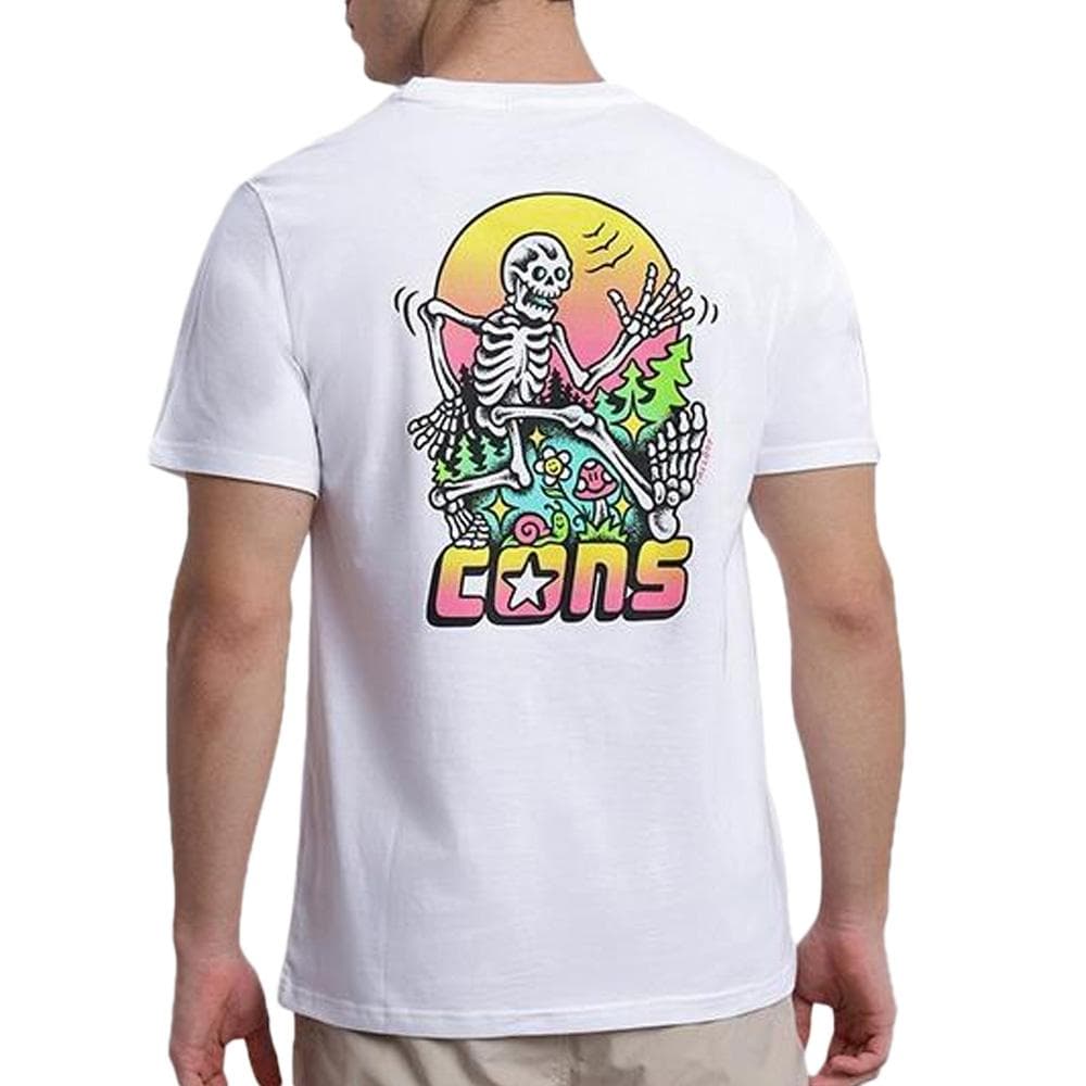 T-Shirt Blanc Homme Converse Skeleton 2