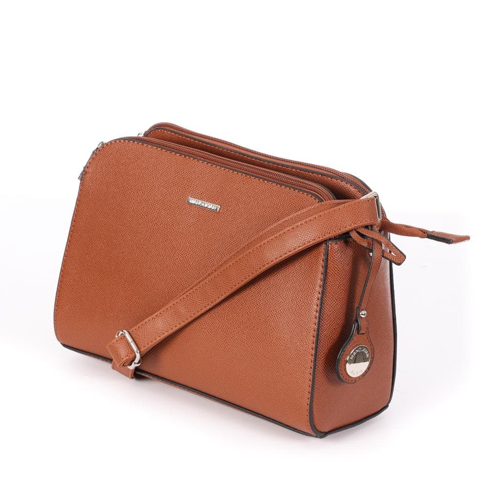 Sac à Bandoulière Camel Femme Manoukian OLIVIA 3