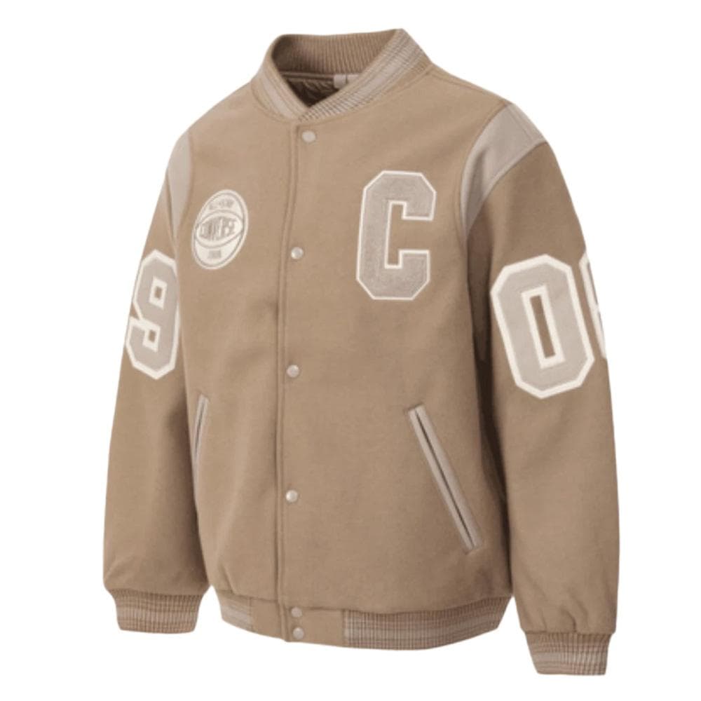 Veste Bomber Beige Homme Converse Luxe Varsity 1