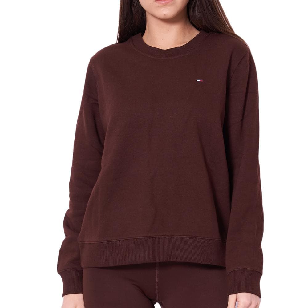 Sweat Marron Femme Tommy Hilfiger Tjw Reg S Flag 1