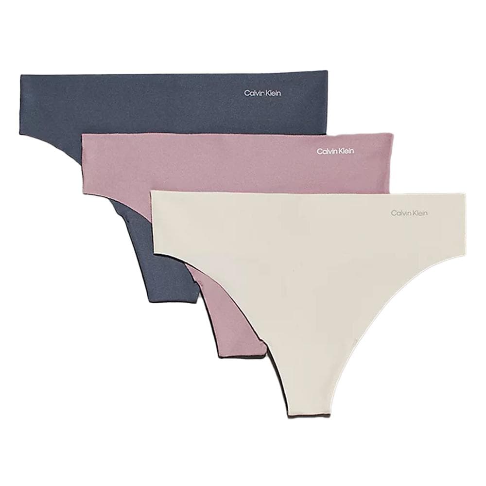Lot de 3 Strings Noir/Rose/Blanc Femme Calvin Klein Jeans Thong 1