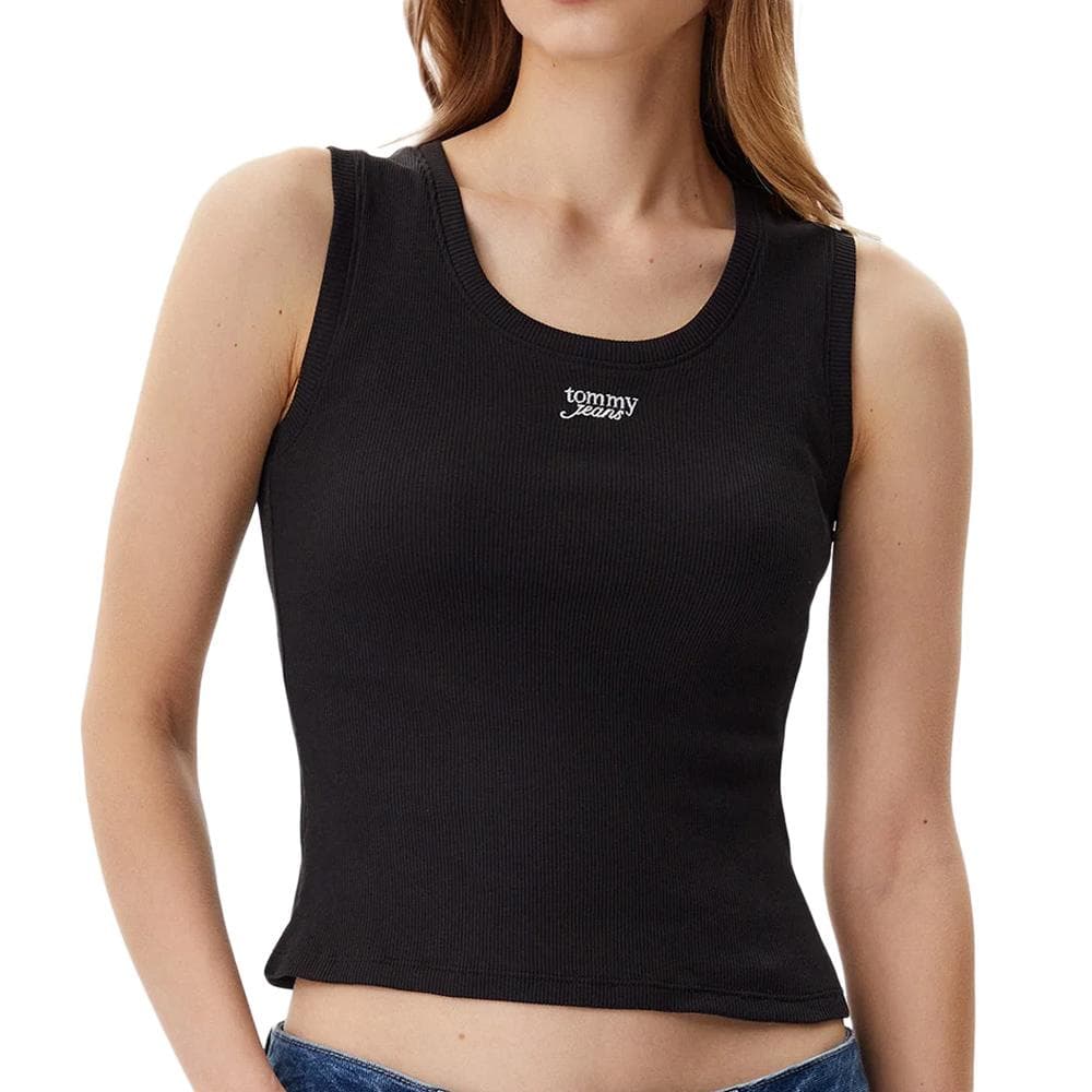 Débardeur Noir Femme Tommy Hilfiger Script 1