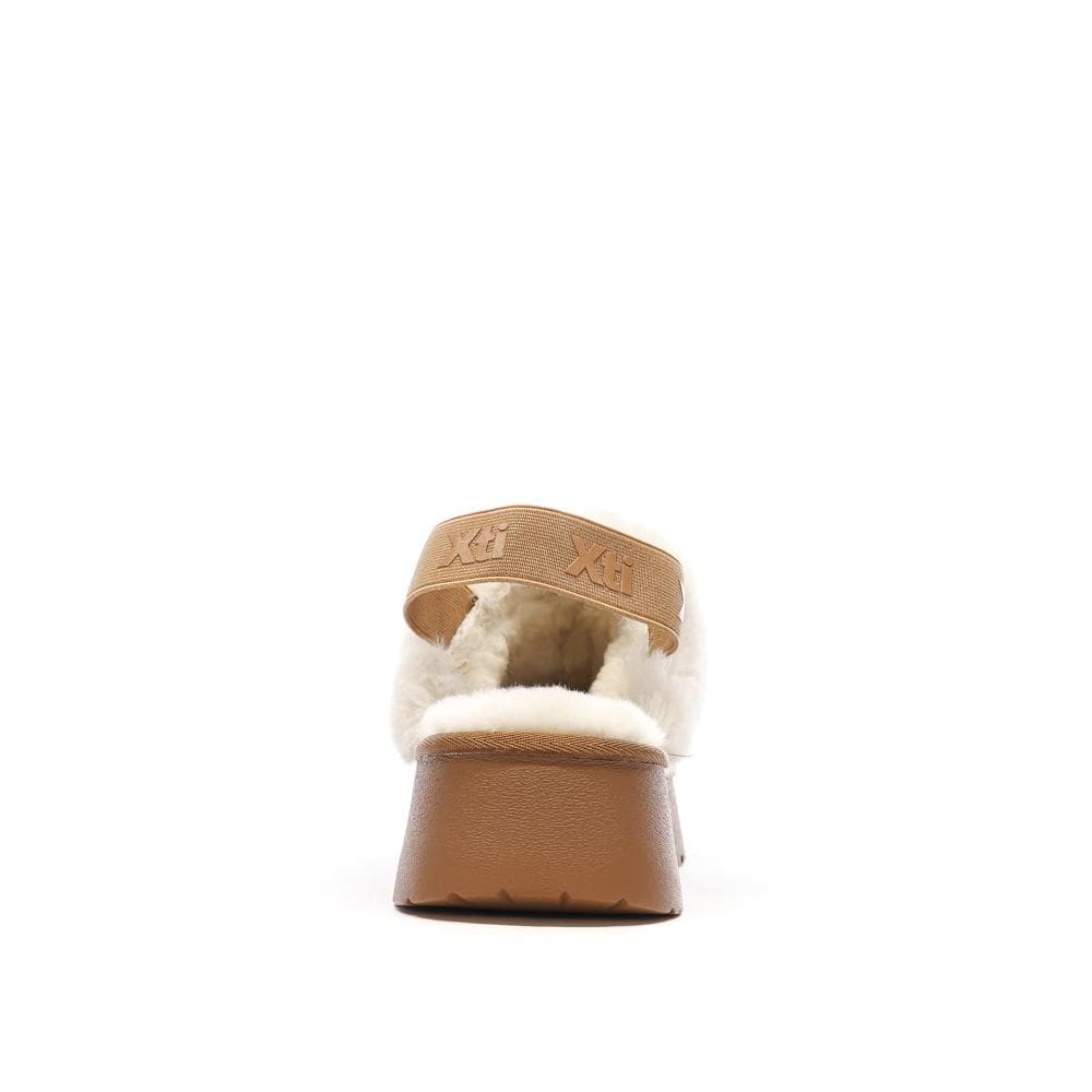 Sabots fourrés à élastique Camel Femme Xti Microfiber 3