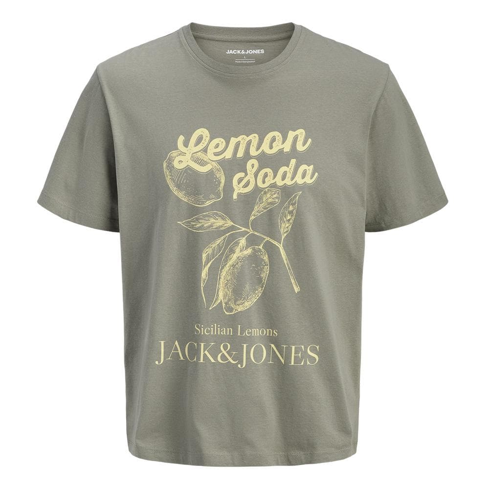T-Shirt Vert/Jaune Homme Jack & Jones Arri 1