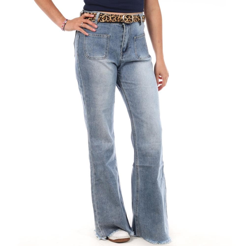 Jean Droit Bleu Moyen Femme Monday Premium 3300 1