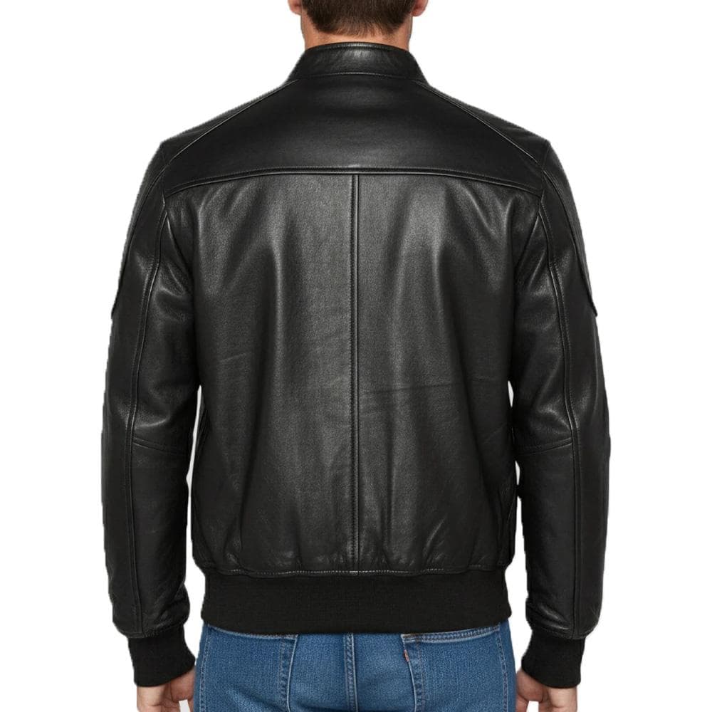 Blouson Noir Homme Schott Motard 3