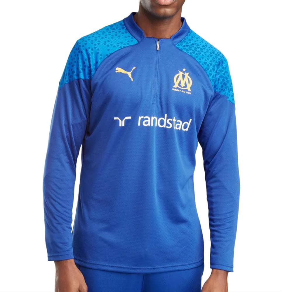 OM Sweat 1/4 zip Bleu Homme Puma 2023/2024 1
