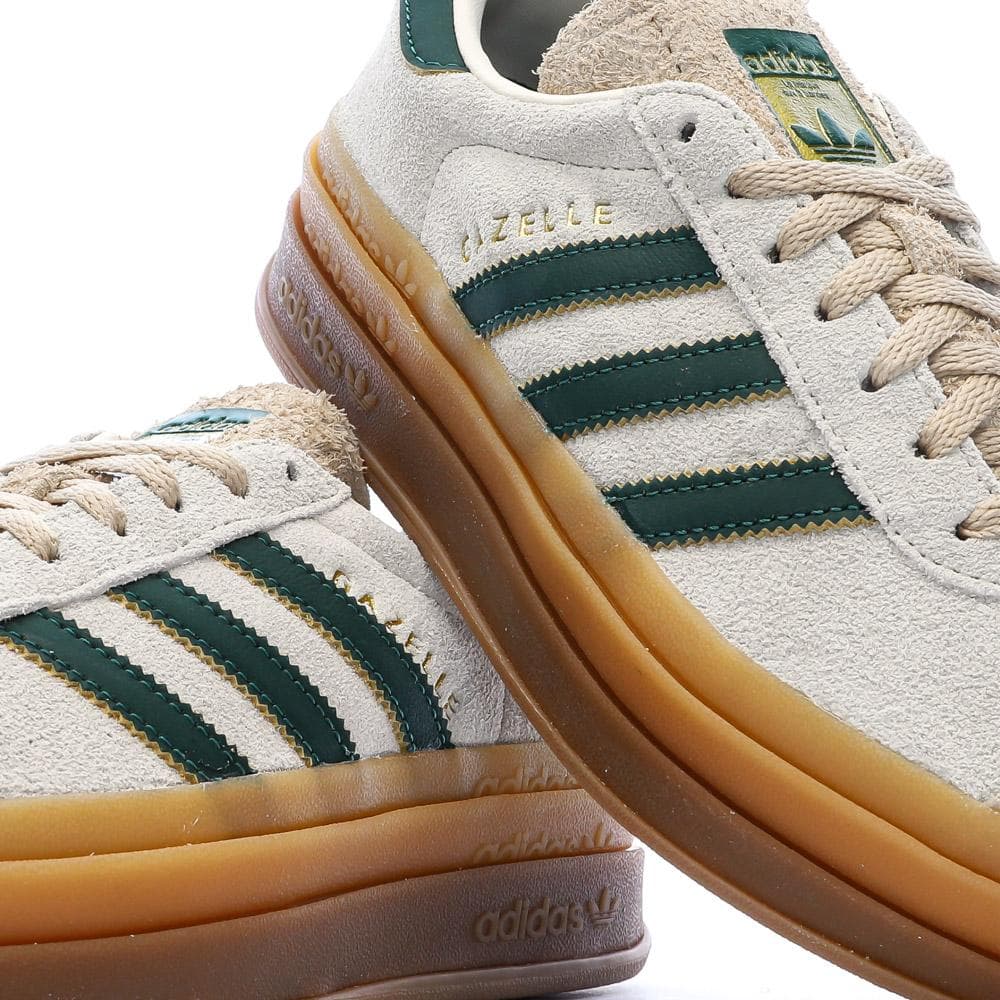 Baskets Beige/Vert Femme Adidas Gazelle Bold 7
