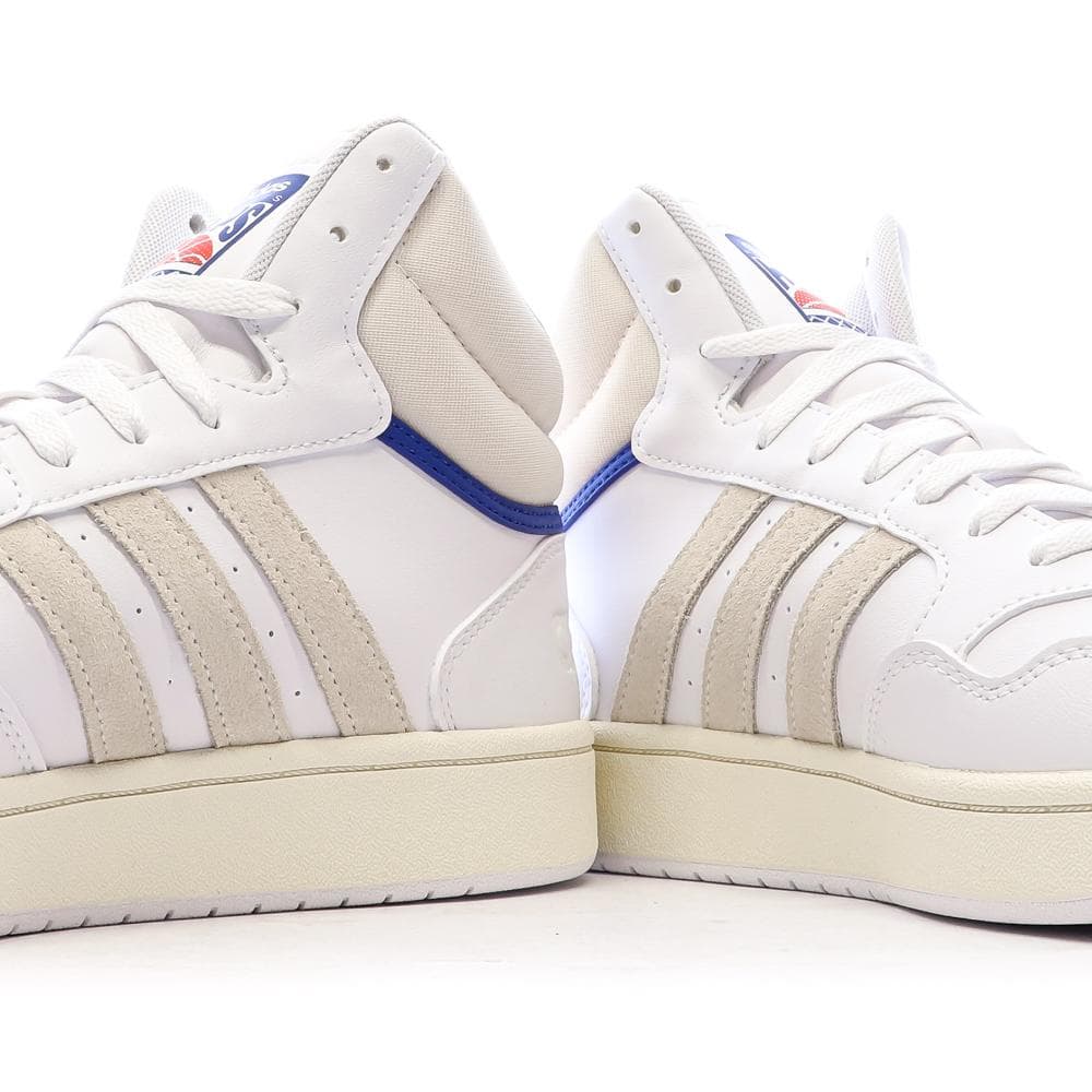 Baskets Blanches/Grises/Bleu Homme Adidas Hoops 7