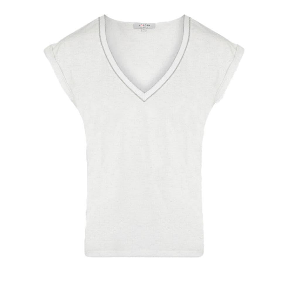 T-Shirt Blanc Femme Morgan Fantaisie 2