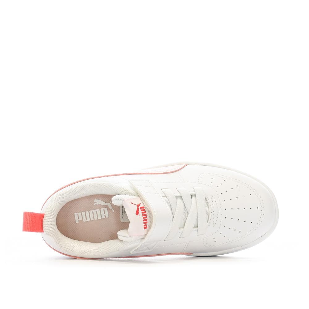Baskets Blanches/Rose Fille Puma Rickie 4