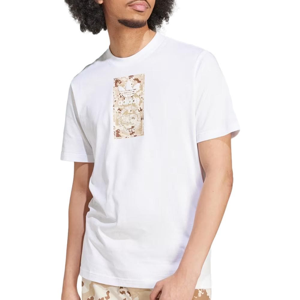 T-Shirt Blanc Homme Adidas Camo IX6743 1