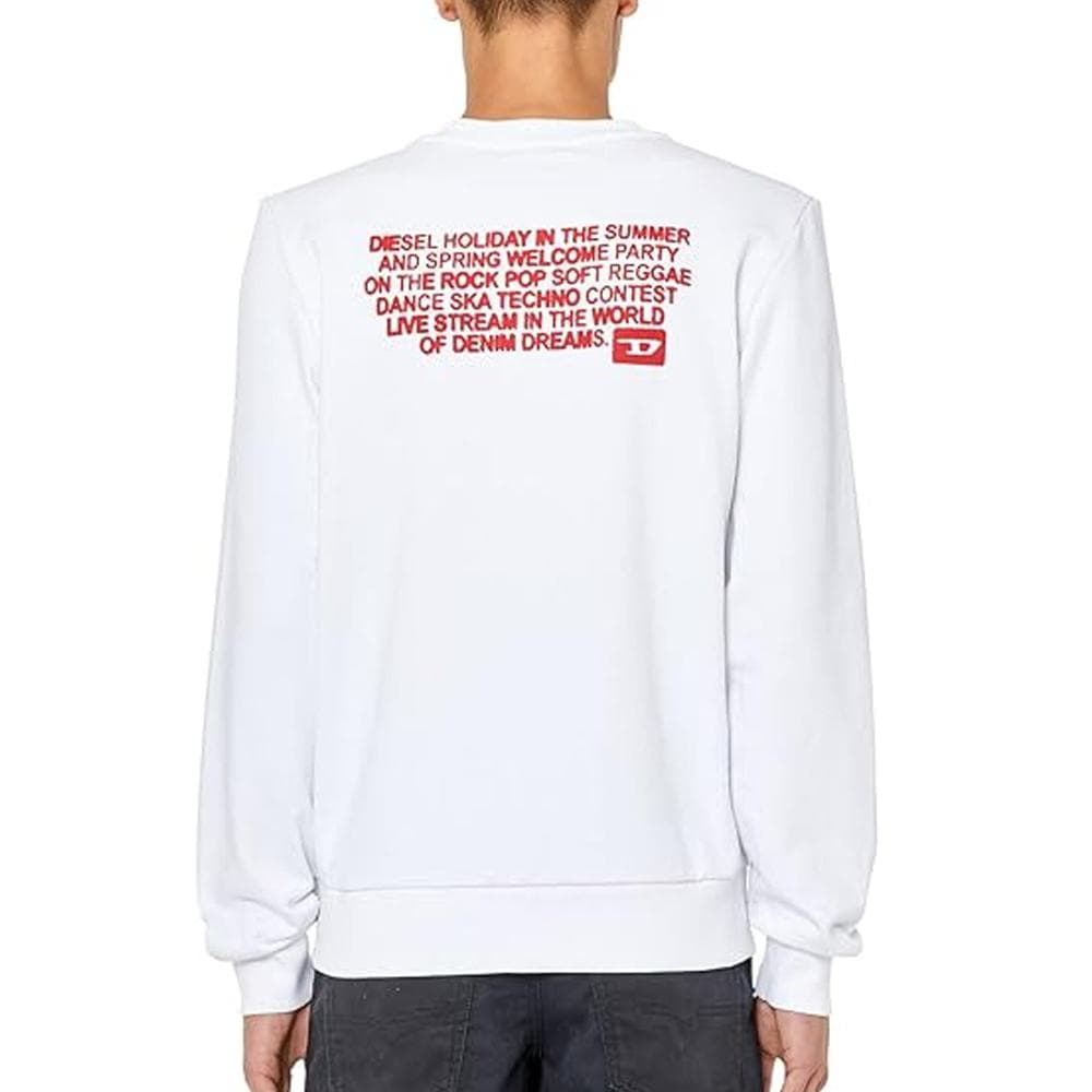 Sweat Blanc Homme Diesel Ginn 100 2