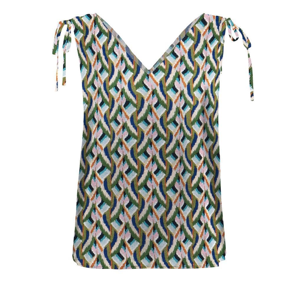 Top Vert/Multicolore Femme Only Ruching 2