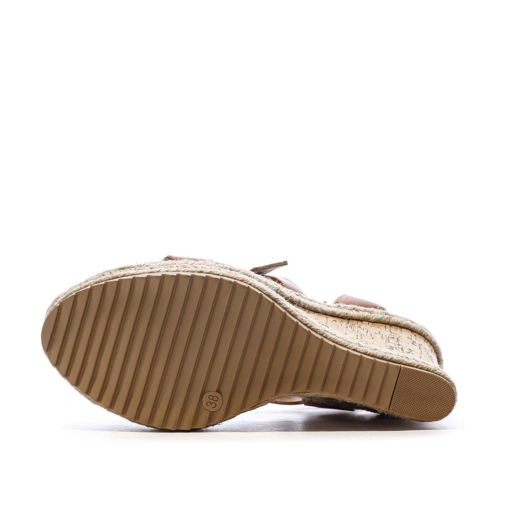 Sandales Compensée Camel Femme Chattawak Summer Camel 5