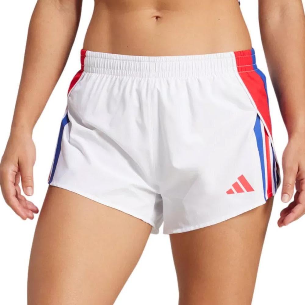Short de running Blanc Femme ADIDAS rétro Adizero 1