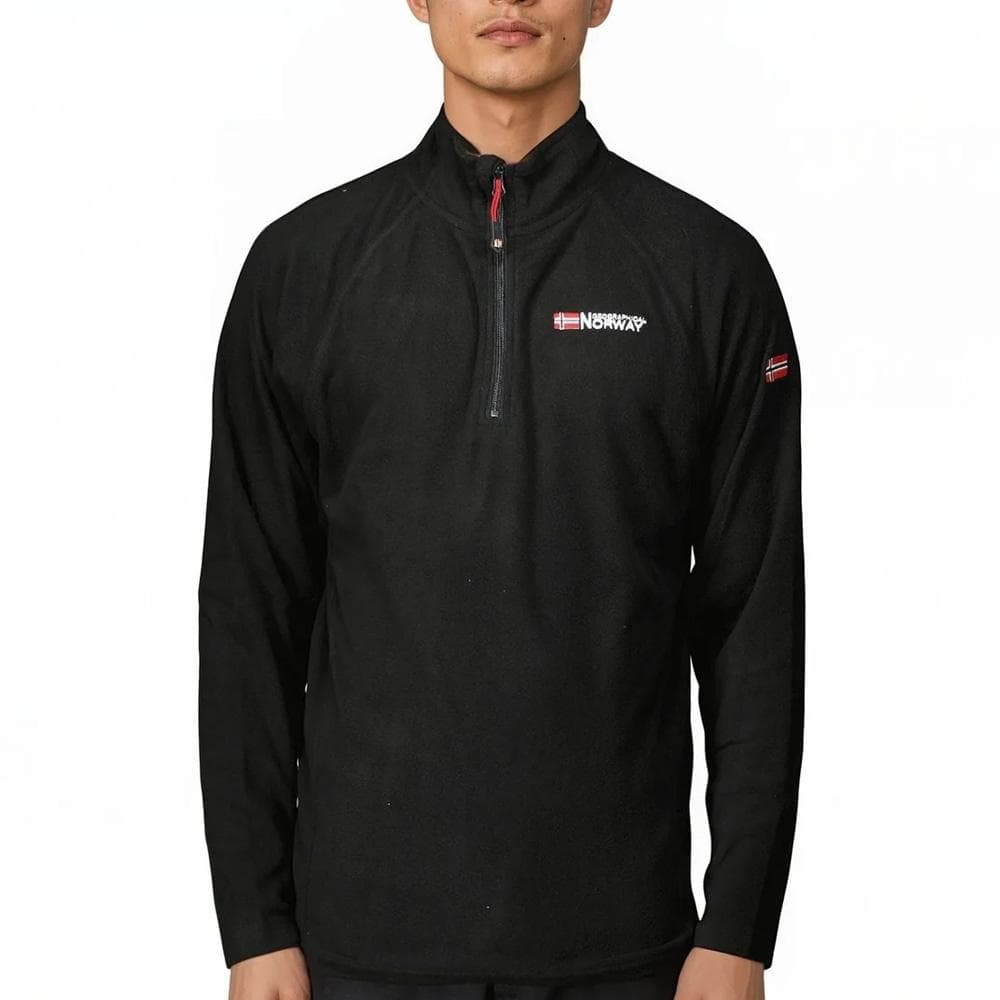 Veste Polaire 1/4 de Zip Noir Homme Geographical Norway Men 233 1