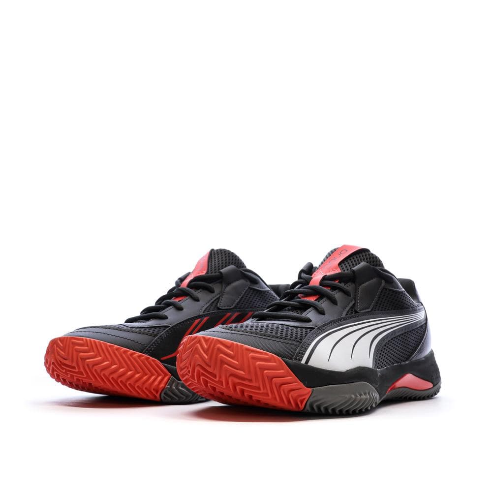 Chaussures de Padel Noires/Rouges Homme Puma Nova Court 6