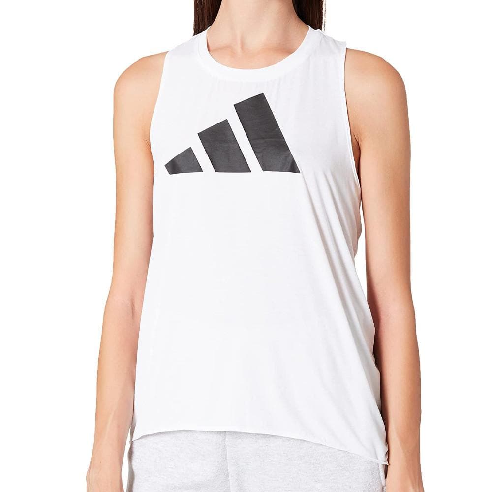 Débardeurs Blanc Femme Adidas barlogo 1