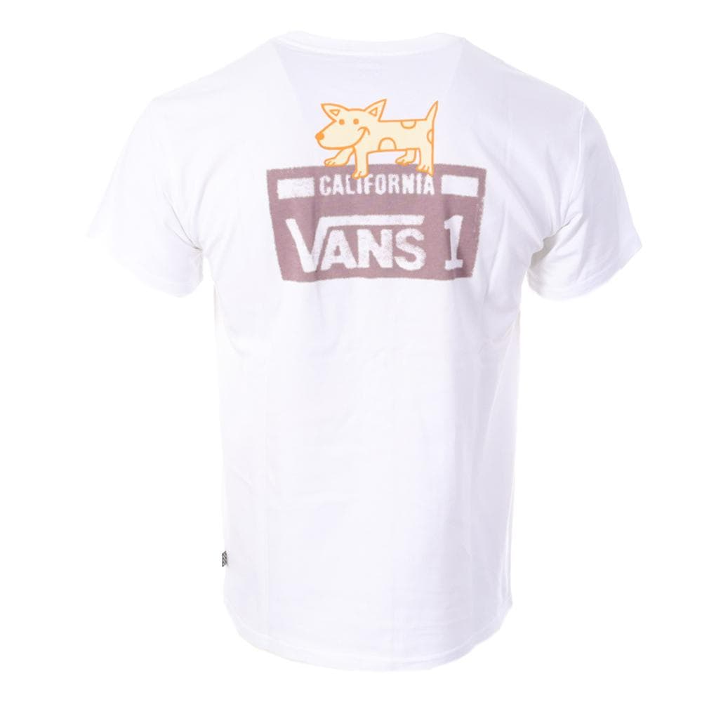 T-Shirt Blanc Homme Vans Plate 2