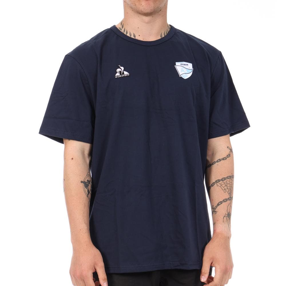 Aviron Bayonnais T-shirt Marine Homme Le Coq Sportif Présentation 1