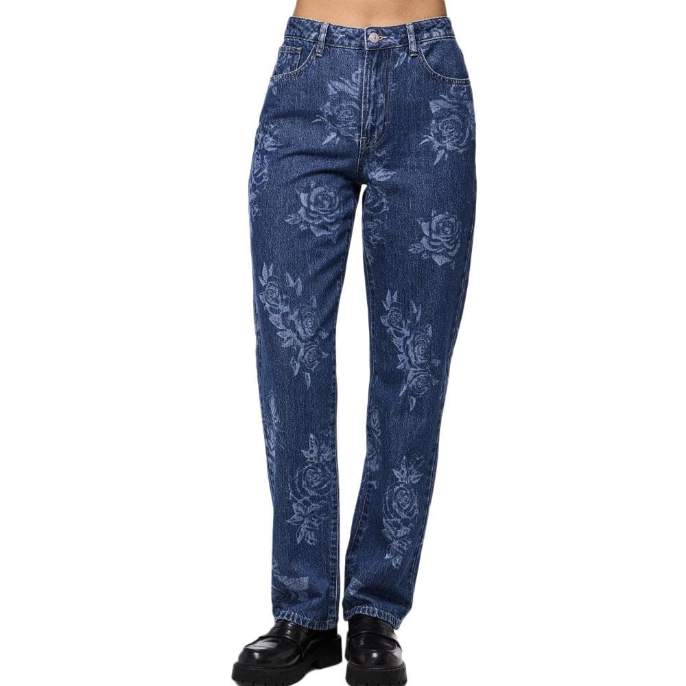 Jean Droit Bleu Femme Pieces Flora 1