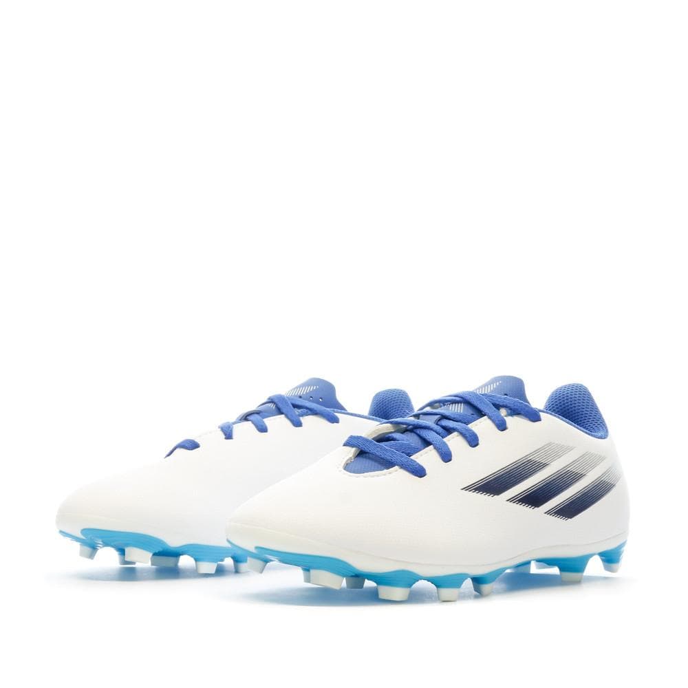Chaussures de football Blanche/Bleu Garçon Adidas X Speedflow.4 Fxg J 6