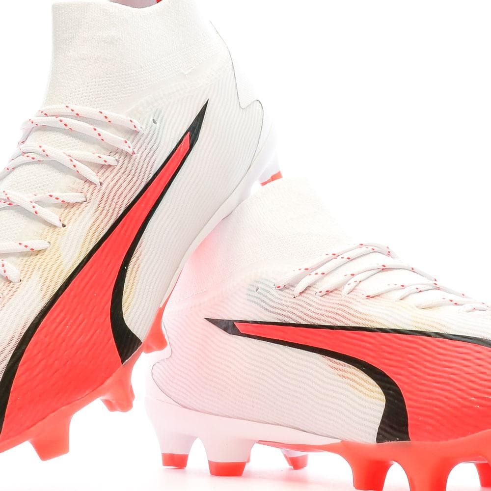 Chaussures de Football Blanche/Rose/Noire Homme Puma Ultra Pro 7