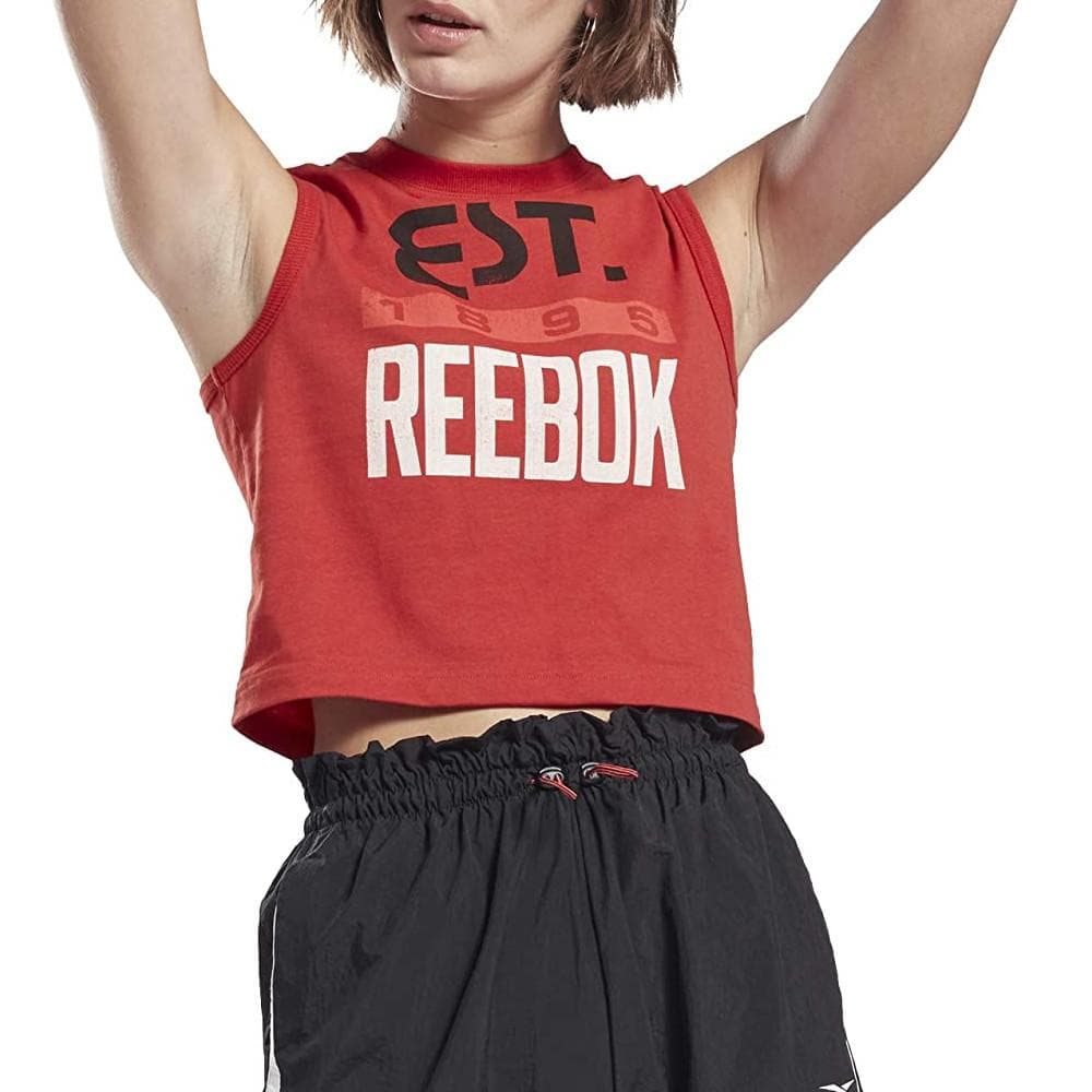 Débardeur Rouge Femme Reebok Graphic Tank 1