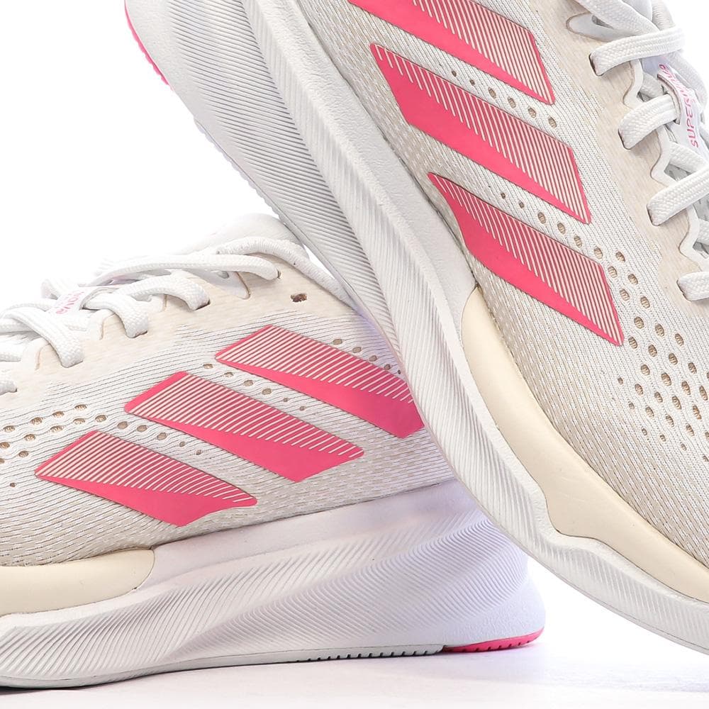 Baskets Blanches/Roses Femme Adidas Stride 7