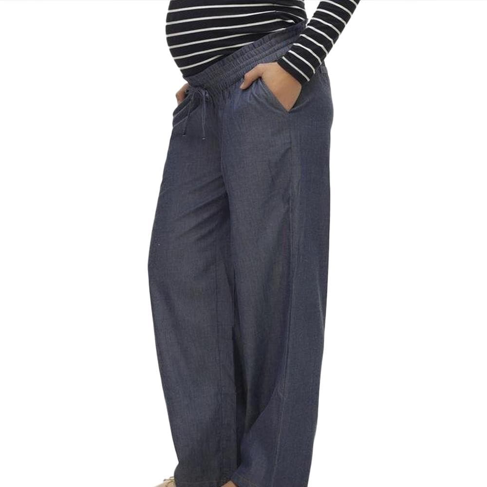 Pantalon Bleu Femme Mamalicious Talia 1