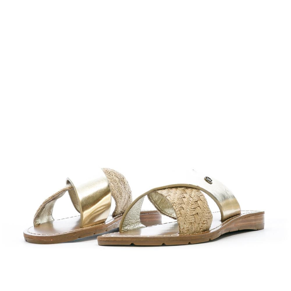 Claquettes Croisées Dorées Femme Chattawak Brana 6