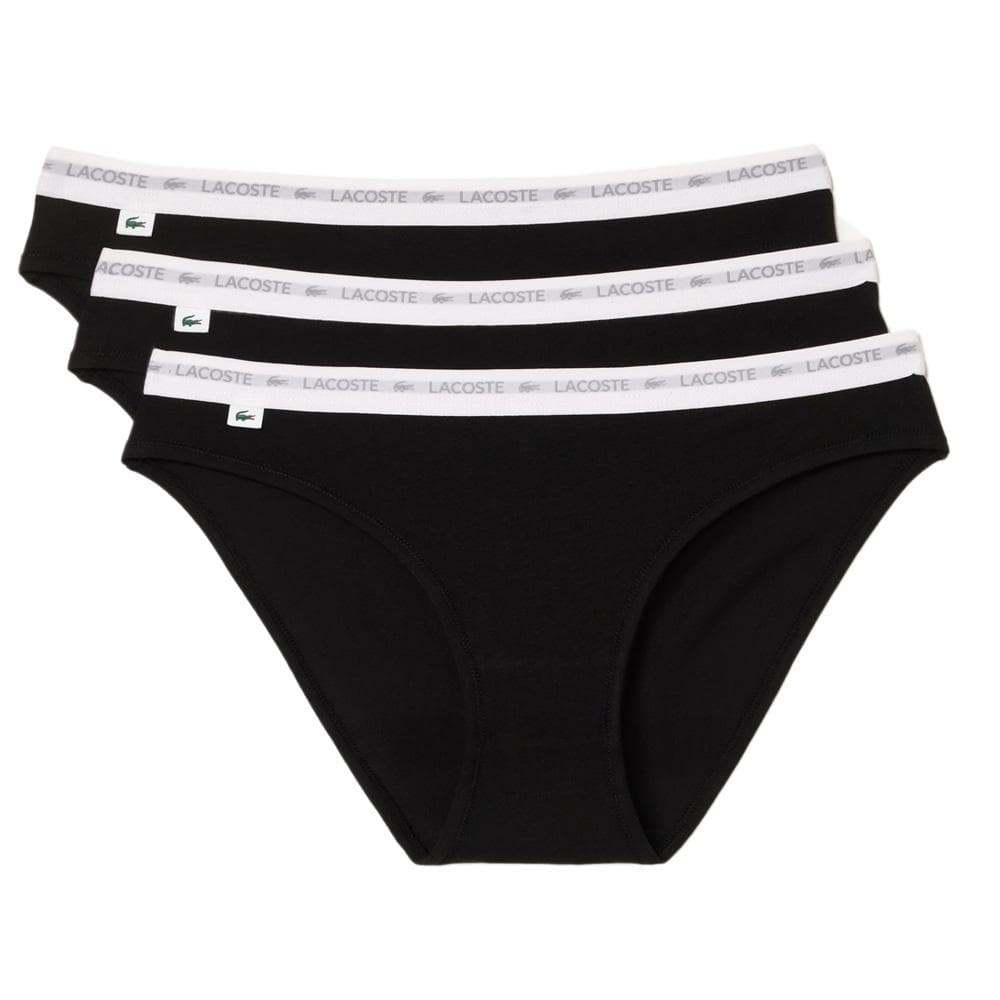 X3 Culottes Noir Femme Lacoste coton stretch 1