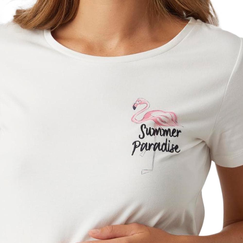 T-shirt Blanc Femme Mamalicious Feliz 3