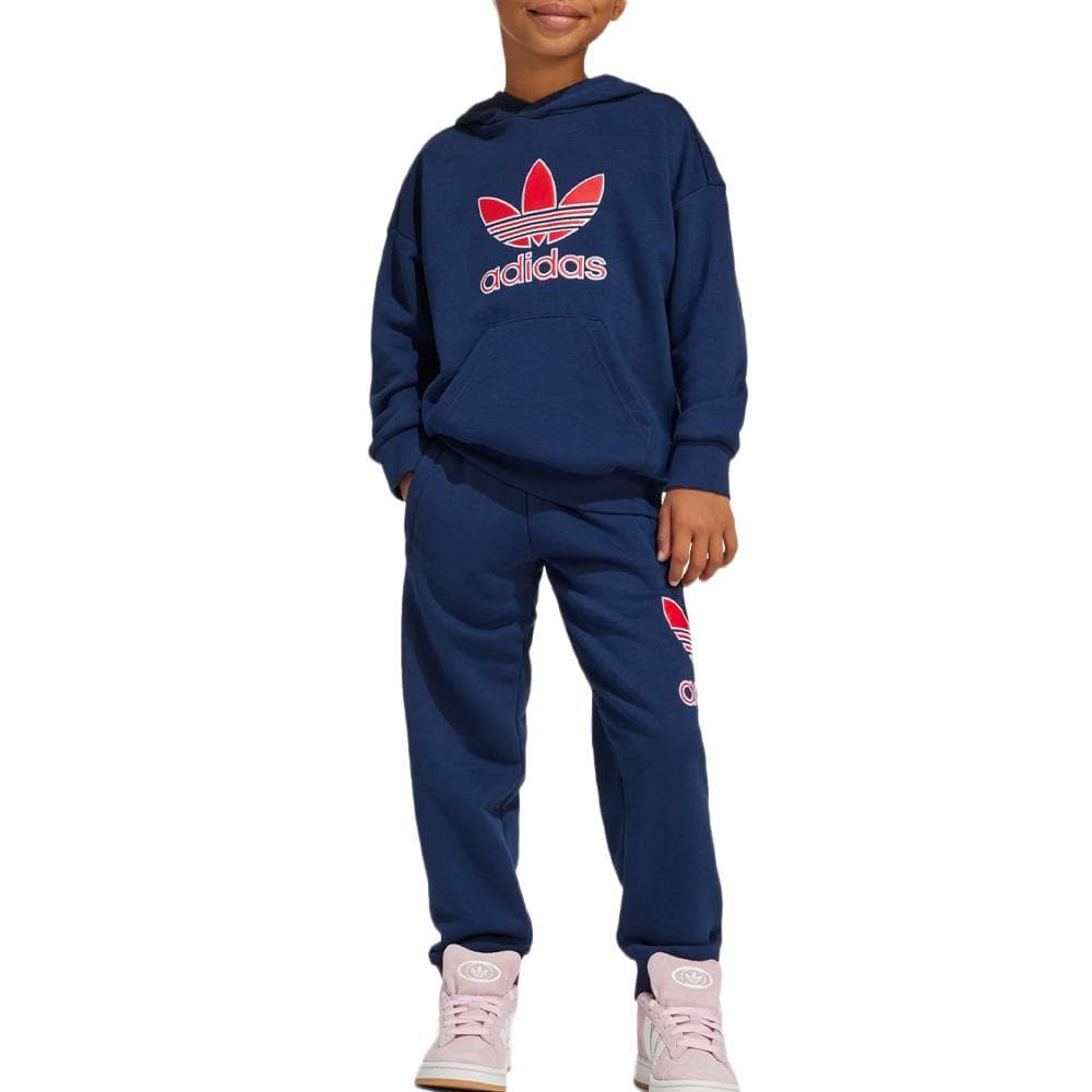Ensemble Bleu/Rose Enfant Adidas Hoodie 1