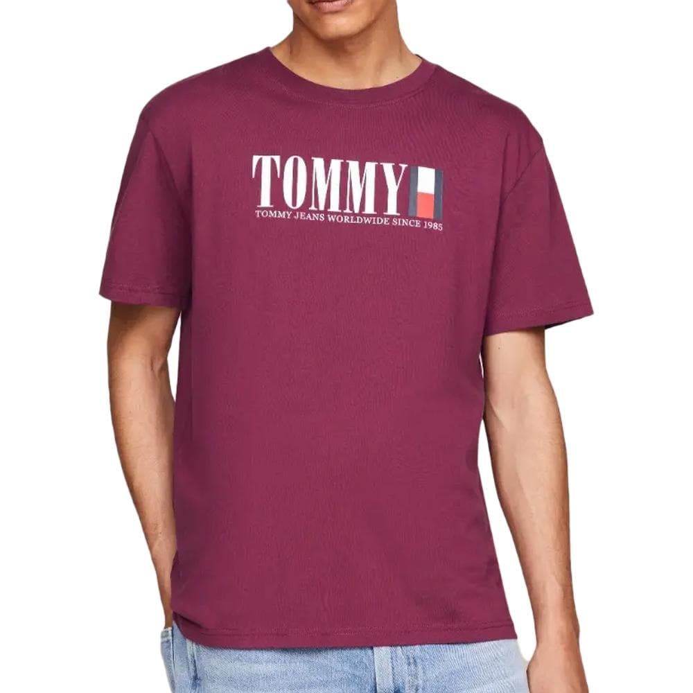 T-shirt Bordeaux Homme Tommy Hilfiger Dna 1