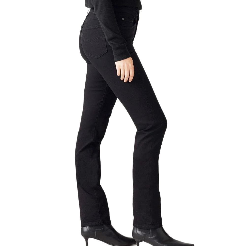 Jean 724 Noir Femme Levi's High Rise Straight 3