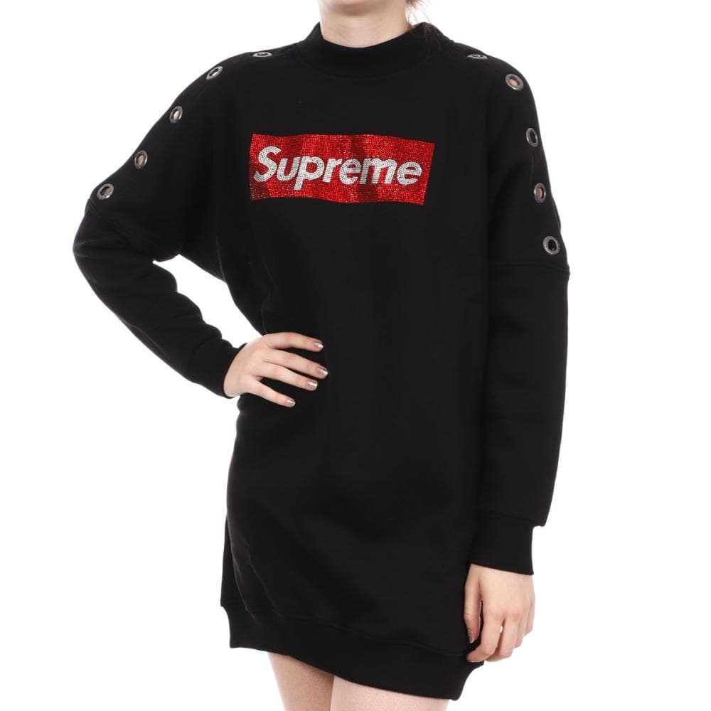 Robe Sweat Noire Femme Supreme Jessy0 1