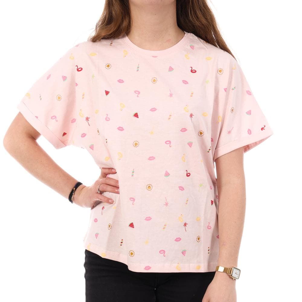 T-Shirt Rose Femme Teddy Smith Kady 1