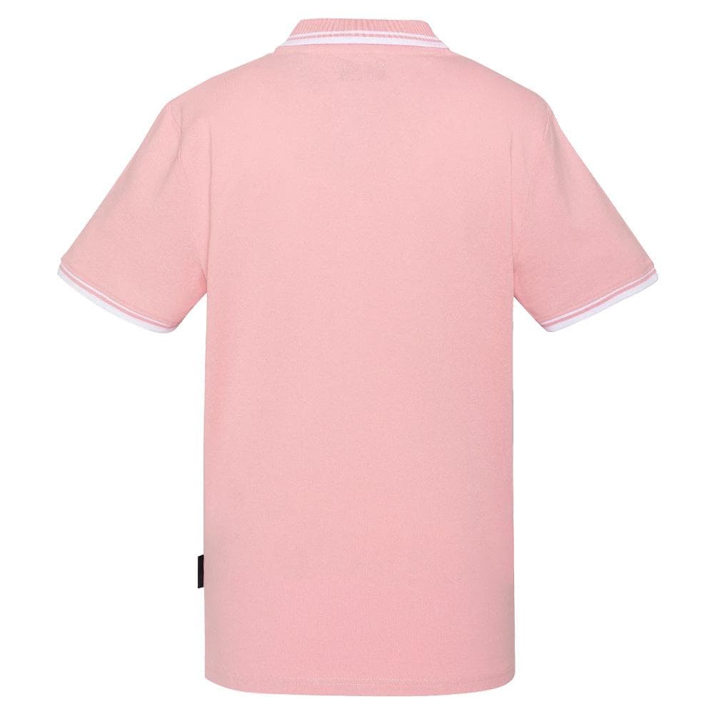Polo Rose/Blanc Homme Schott PSWILL2 2