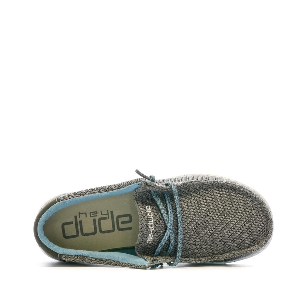 Chaussures Grise/Bleu Garçon Hey Dude Wally Youth 4