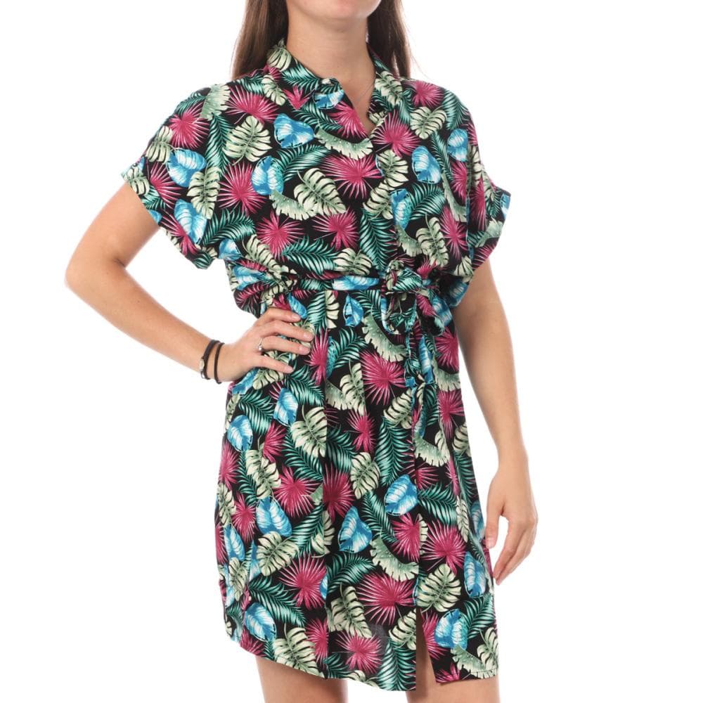 Robe Chemise Noir/Rose Femme Vero Moda Easy 1