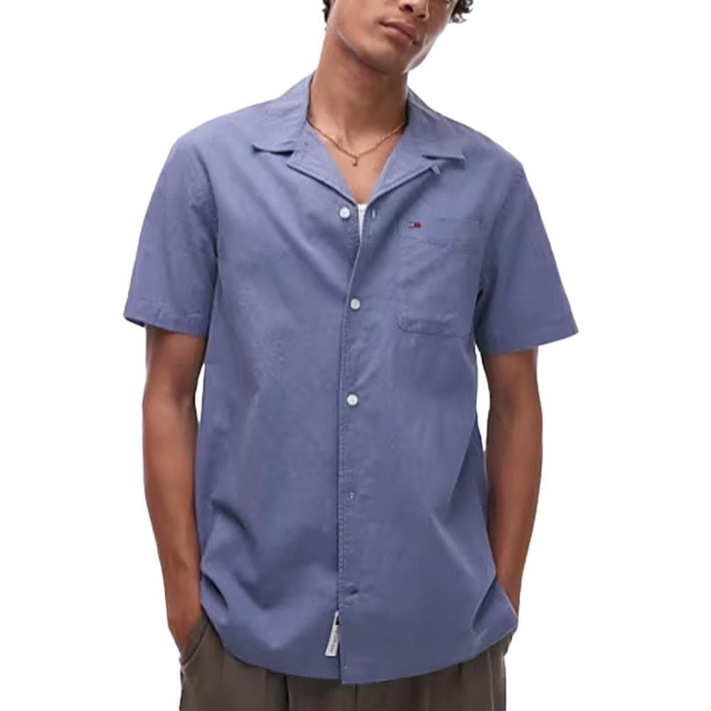 Chemisette Marine Homme Tommy Hilfiger Linen Blend Camp-aruba 1